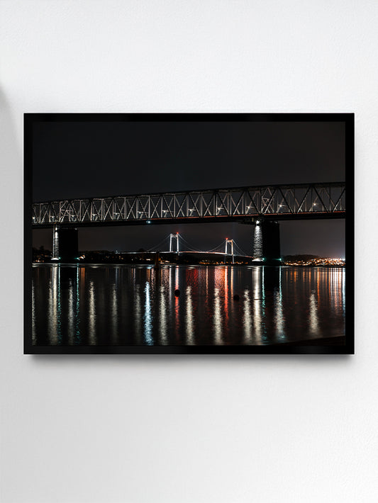 Den Gamle Lillebæltsbro om natten